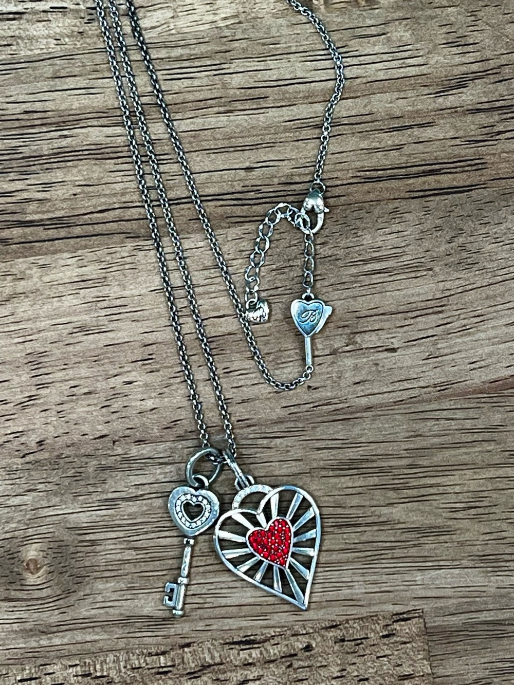 Brighton Red Heart and Key Necklace